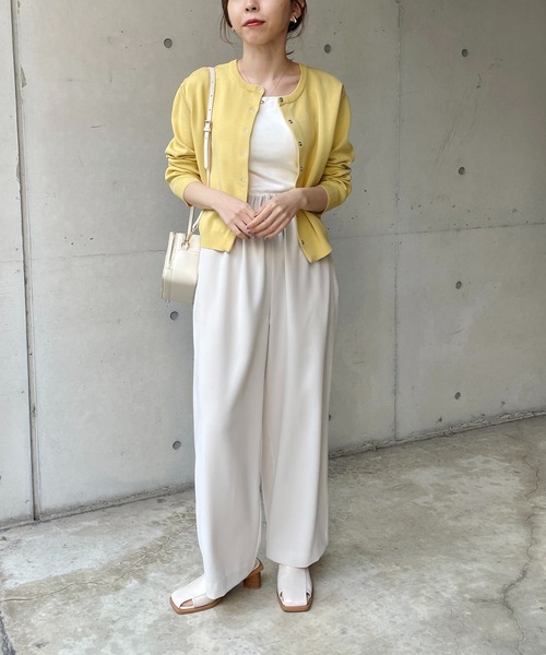 CAPRICIEUX LE'MAGE（カプリシューレマージュ）の「ピンタックウエストパンツ（その他パンツ・レディース・ライトベージュ/オレンジ/ブラック・36/38）」の19枚目の写真