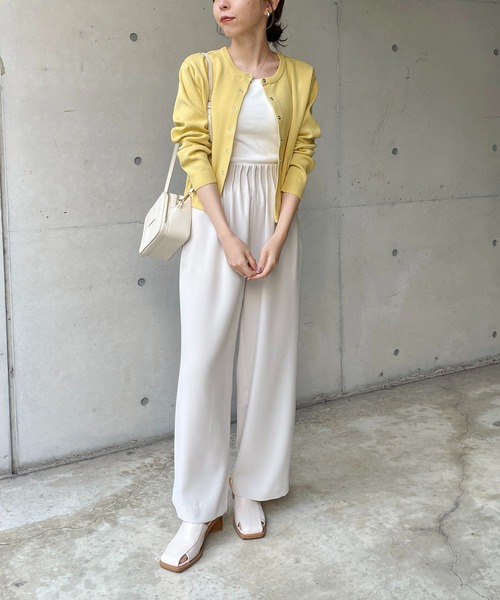 CAPRICIEUX LE'MAGE（カプリシューレマージュ）の「ピンタックウエストパンツ（その他パンツ・レディース・ライトベージュ/オレンジ/ブラック・36/38）」の20枚目の写真