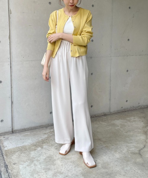 CAPRICIEUX LE'MAGE（カプリシューレマージュ）の「ピンタックウエストパンツ（その他パンツ・レディース・ライトベージュ/オレンジ/ブラック・36/38）」の21枚目の写真