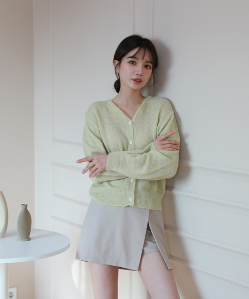 by muni:r（バイ ムニール）の「斜めスリットミニスカートパンツ（スカート・レディース・ブラック/ベージュ・SMALL/MEDIUM）」の18枚目の写真