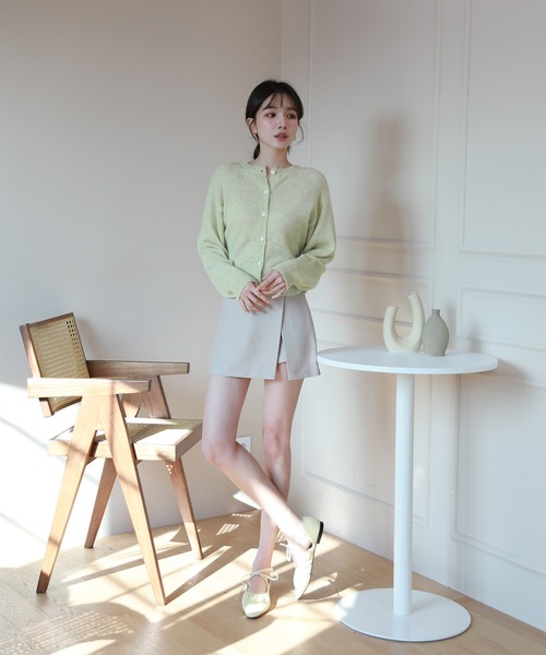 by muni:r（バイ ムニール）の「斜めスリットミニスカートパンツ（スカート・レディース・ブラック/ベージュ・SMALL/MEDIUM）」の19枚目の写真