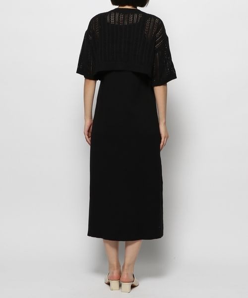 LOWRYS FARM（ローリーズファーム）の「スカシニットキャミ２Ｐワンピース　270103（ワンピース・レディース・イエロー/ブラック/アイボリー/グリーン・FREE）」の11枚目の写真