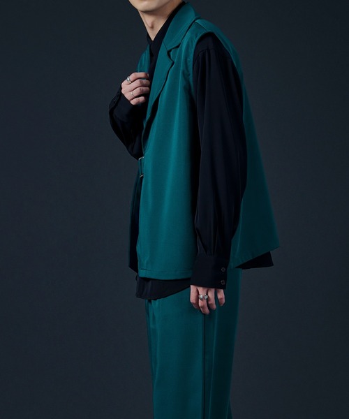 Ellno Loset（エルノロゼット）の「タイロッケンジレ（ベスト・メンズ・ブルーグリーン/チャコールグレー/ブラック・MEDIUM/LARGE）」の17枚目の写真