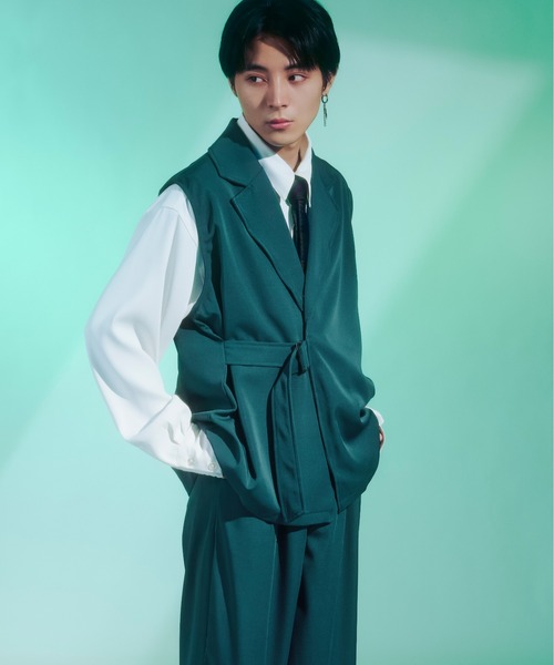 Ellno Loset（エルノロゼット）の「タイロッケンジレ（ベスト・メンズ・ブルーグリーン/チャコールグレー/ブラック・MEDIUM/LARGE）」の6枚目の写真