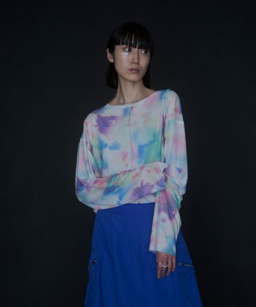 VACANCY（ヴァカンシー）の「JIROコラボ　ペイントフラワーシアートップス（その他トップス・レディース・ホワイト/ブルー・FREE）」の5枚目の写真