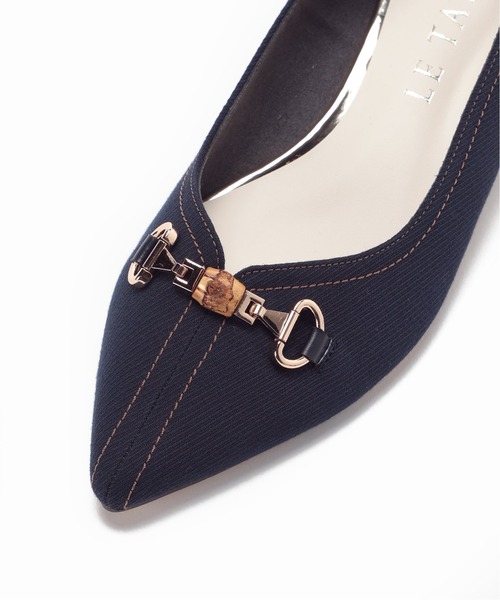 LE TALON（ルタロン）の「3.5cmバンブービットパンプス（パンプス・レディース・オートミール/ネイビー/カーキ/ブルー系その他・22.5cm/23cm/23.5cm/24cm/24.5cm/25.5cm/25cm/21/22cm/21.5）」の9枚目の写真