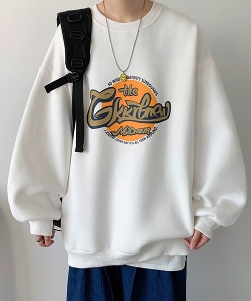 NOWLE（ノウル）の「【NOWLE】フロント グラフィティー ロゴ スウェット（スウェット・メンズ・ホワイト/ブラック/グレー/ブルーグリーン・MEDIUM/LARGE/X-LARGE/XX-LARGE）」の2枚目の写真