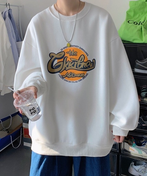 NOWLE（ノウル）の「【NOWLE】フロント グラフィティー ロゴ スウェット（スウェット・メンズ・ホワイト/ブラック/グレー/ブルーグリーン・MEDIUM/LARGE/X-LARGE/XX-LARGE）」の5枚目の写真