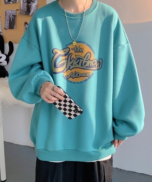 NOWLE（ノウル）の「【NOWLE】フロント グラフィティー ロゴ スウェット（スウェット・メンズ・ホワイト/ブラック/グレー/ブルーグリーン・MEDIUM/LARGE/X-LARGE/XX-LARGE）」の13枚目の写真