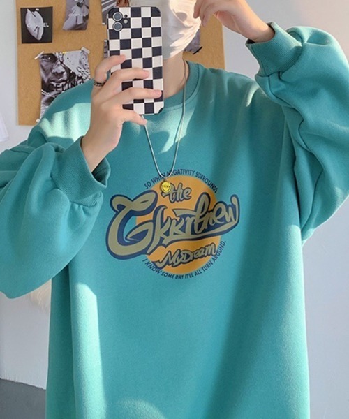 NOWLE（ノウル）の「【NOWLE】フロント グラフィティー ロゴ スウェット（スウェット・メンズ・ホワイト/ブラック/グレー/ブルーグリーン・MEDIUM/LARGE/X-LARGE/XX-LARGE）」の11枚目の写真