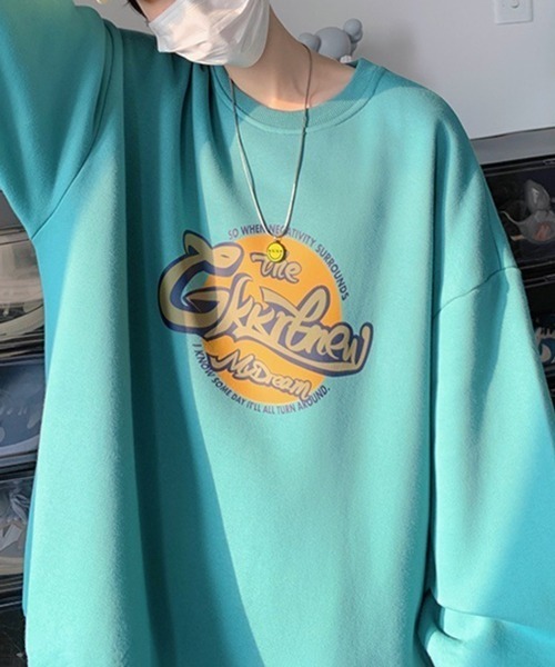 NOWLE（ノウル）の「【NOWLE】フロント グラフィティー ロゴ スウェット（スウェット・メンズ・ホワイト/ブラック/グレー/ブルーグリーン・MEDIUM/LARGE/X-LARGE/XX-LARGE）」の6枚目の写真