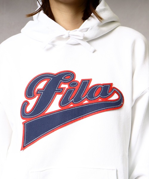 FILA（フィラ）の「【 FILA / フィラ 】プル オーバー フード スウェット FS3064 DWB（パーカー・メンズ・ホワイト/レッド・LARGE/X-LARGE/MEDIUM）」の13枚目の写真
