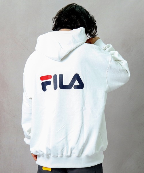 FILA（フィラ）の「【 FILA / フィラ 】プル オーバー フード スウェット FS3064 DWB（パーカー・メンズ・ホワイト/レッド・LARGE/X-LARGE/MEDIUM）」の6枚目の写真