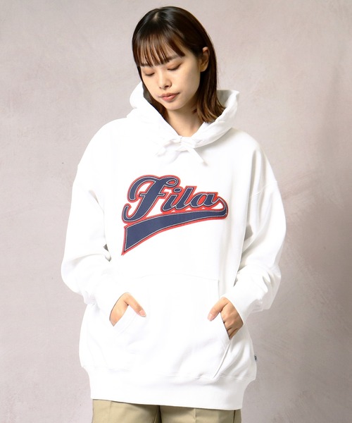 FILA（フィラ）の「【 FILA / フィラ 】プル オーバー フード スウェット FS3064 DWB（パーカー・メンズ・ホワイト/レッド・LARGE/X-LARGE/MEDIUM）」の9枚目の写真