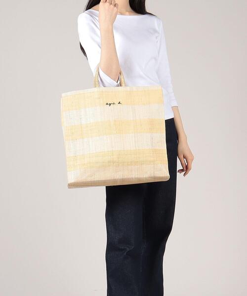 agnes b.（アニエスベー）の「ラフィアトートバッグ (MX02－06