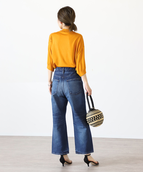 VERMEIL par iena(ヴェルメイユパーイエナ)の「【HAVEL studio/ハーヴェル スタジオ】 PLAIN STITCH プルオーバー◆(ニット/セーター・レディース・イエロー/ライトグレー・SMALL)」の6枚目の写真