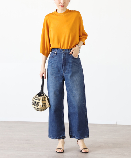 VERMEIL par iena(ヴェルメイユパーイエナ)の「【HAVEL studio/ハーヴェル スタジオ】 PLAIN STITCH プルオーバー◆(ニット/セーター・レディース・イエロー/ライトグレー・SMALL)」の7枚目の写真