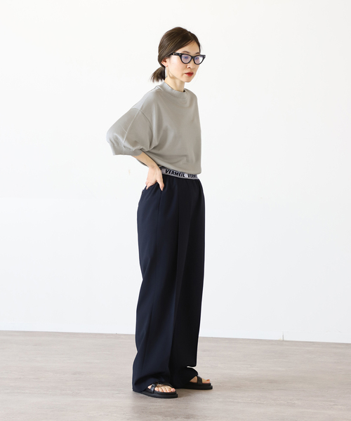 VERMEIL par iena(ヴェルメイユパーイエナ)の「【HAVEL studio/ハーヴェル スタジオ】 PLAIN STITCH プルオーバー◆(ニット/セーター・レディース・イエロー/ライトグレー・SMALL)」の18枚目の写真