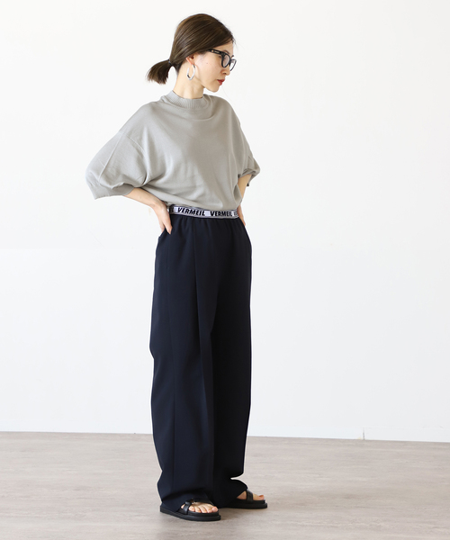 VERMEIL par iena(ヴェルメイユパーイエナ)の「【HAVEL studio/ハーヴェル スタジオ】 PLAIN STITCH プルオーバー◆(ニット/セーター・レディース・イエロー/ライトグレー・SMALL)」の19枚目の写真
