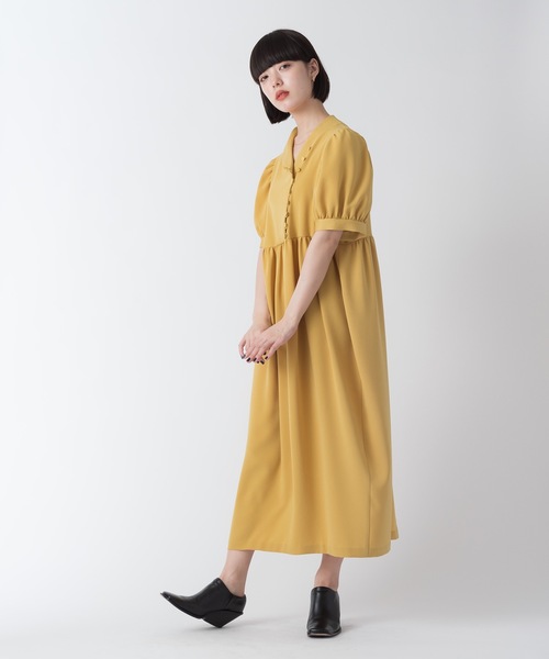 La SRIC（ラスリック）の「La SRIC / アシンメトリーカラーOP（ワンピース・レディース・ブラック/イエロー・38）」の5枚目の写真