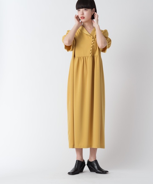 La SRIC（ラスリック）の「La SRIC / アシンメトリーカラーOP（ワンピース・レディース・ブラック/イエロー・38）」の8枚目の写真