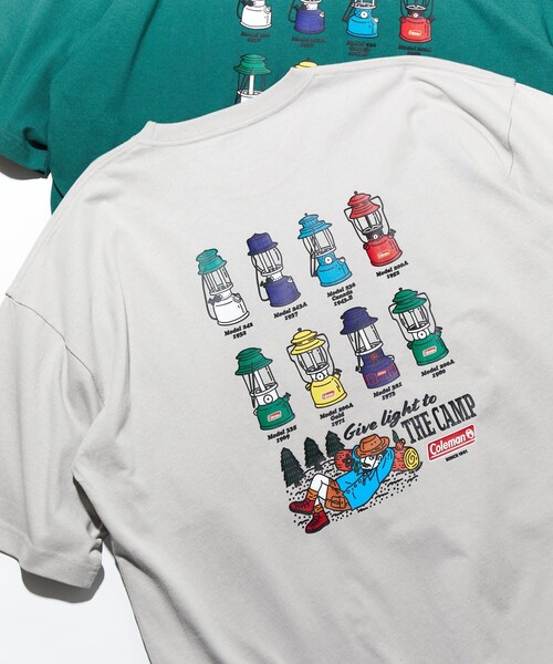 COLEMAN（コールマン）の「Coleman/コールマン ランタン柄プリントTEE/Coleman×リド・ブレイク（Tシャツ/カットソー・メンズ・ホワイト/スミクロ/グレイッシュベージュ/グリーン/ブルー・MEDIUM/LARGE）」の19枚目の写真