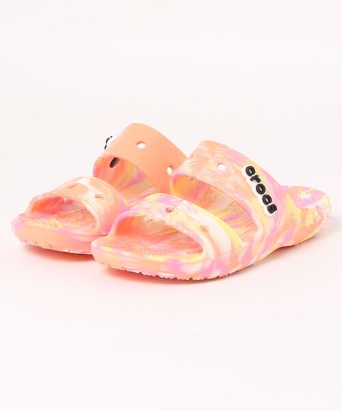 crocs(クロックス)の「クロックス クラシック クロックス マーブル サンダル / crocs Classic Crocs Marbled Sandal(サンダル・レディース・ホワイト×ブラック/オレンジ/ホワイト/ブルー・26cm/25cm/24cm/28cm/27cm/23cm/22cm/21cm/29cm)」の4枚目の写真