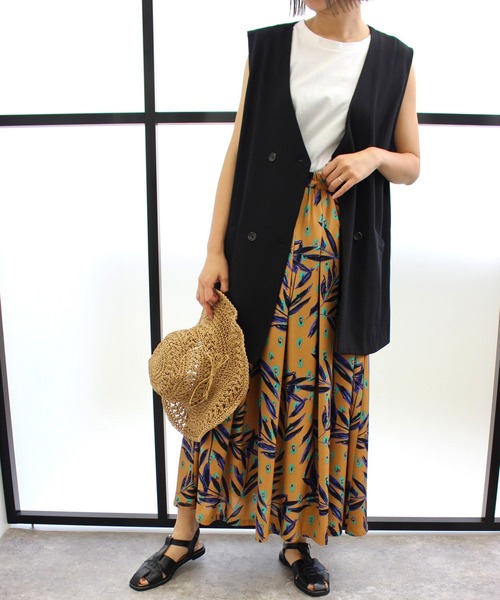 MLI'A(エムリア)の「ボタニカルスカート(スカート・レディース・アイボリー/キャメル・FREE)」の12枚目の写真