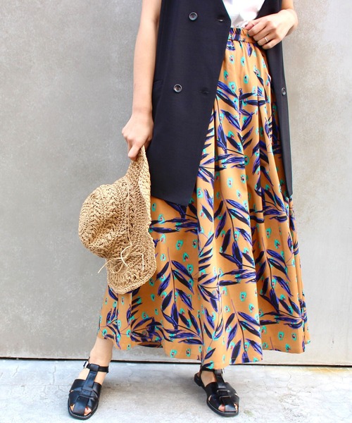 MLI'A(エムリア)の「ボタニカルスカート(スカート・レディース・アイボリー/キャメル・FREE)」の18枚目の写真