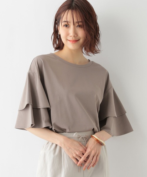 GLOBAL WORK(グローバルワーク)の「快適袖フレアプルオーバー/268948(Tシャツ/カットソー・レディース・グリーン系その他7/ブラック/ホワイト/グリーン/オレンジ系その他3・LARGE/MEDIUM)」の5枚目の写真