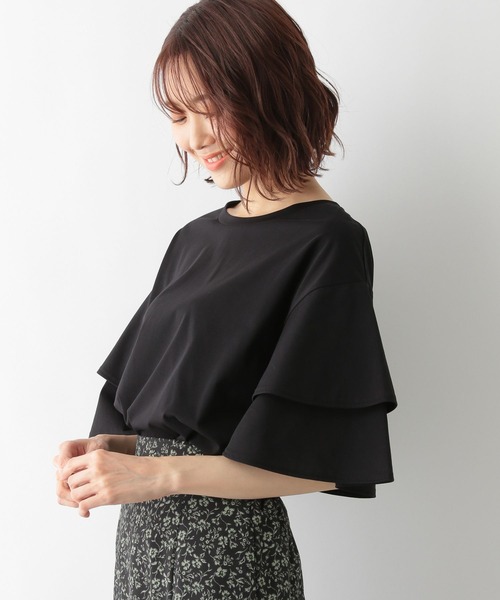 GLOBAL WORK(グローバルワーク)の「快適袖フレアプルオーバー/268948(Tシャツ/カットソー・レディース・グリーン系その他7/ブラック/ホワイト/グリーン/オレンジ系その他3・LARGE/MEDIUM)」の3枚目の写真