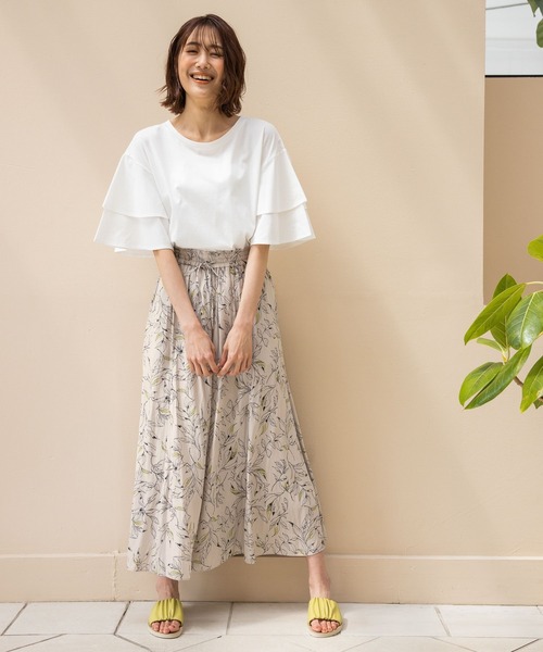 GLOBAL WORK(グローバルワーク)の「快適袖フレアプルオーバー/268948(Tシャツ/カットソー・レディース・グリーン系その他7/ブラック/ホワイト/グリーン/オレンジ系その他3・LARGE/MEDIUM)」の6枚目の写真
