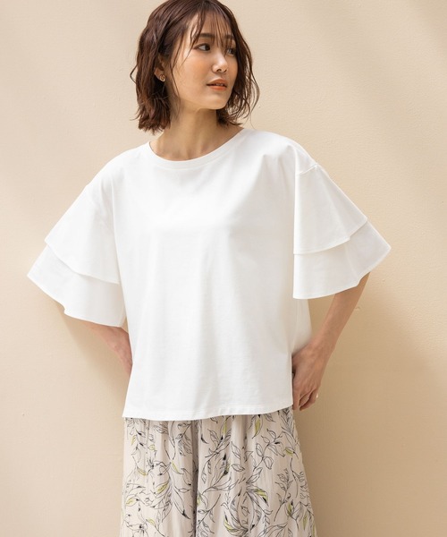 GLOBAL WORK(グローバルワーク)の「快適袖フレアプルオーバー/268948(Tシャツ/カットソー・レディース・グリーン系その他7/ブラック/ホワイト/グリーン/オレンジ系その他3・LARGE/MEDIUM)」の9枚目の写真