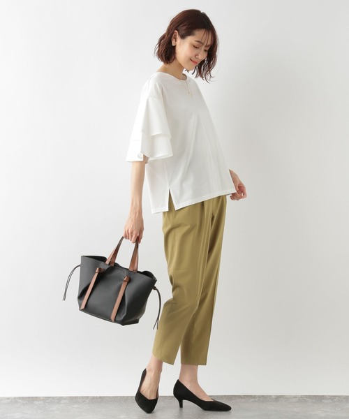 GLOBAL WORK(グローバルワーク)の「快適袖フレアプルオーバー/268948(Tシャツ/カットソー・レディース・グリーン系その他7/ブラック/ホワイト/グリーン/オレンジ系その他3・LARGE/MEDIUM)」の12枚目の写真