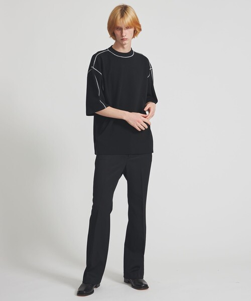 LiNoH（リノー）の「COTTON EMBROIDER CREW NECK S/S KNIT（ニット/セーター・メンズ・ライトグレー/レッド/ブラック/ブルー/グリーン・1/2）」の14枚目の写真