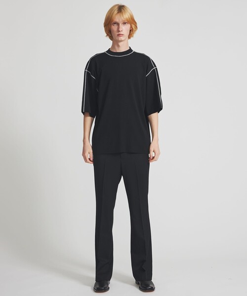 LiNoH（リノー）の「COTTON EMBROIDER CREW NECK S/S KNIT（ニット/セーター・メンズ・ライトグレー/レッド/ブラック/ブルー/グリーン・1/2）」の15枚目の写真