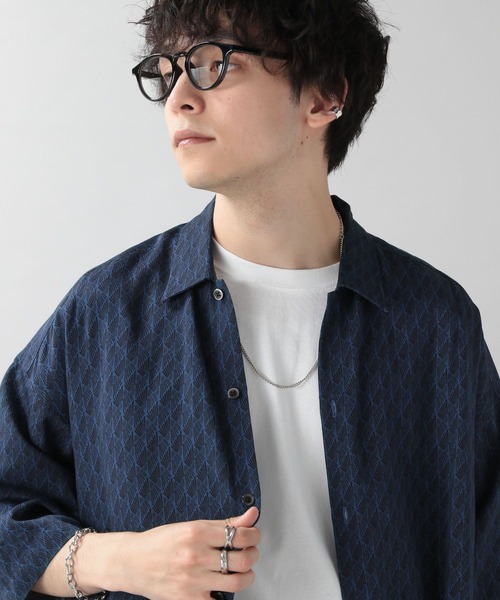 RAGEBLUE（レイジブルー）の「ジオメトリック柄/レーヨン半袖シャツ2