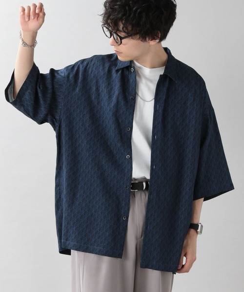 RAGEBLUE（レイジブルー）の「ジオメトリック柄/レーヨン半袖シャツ2