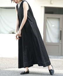 zootie | アビーベーシックライトデニム［Vネック スリーブレス ワンピース］(ワンピース)