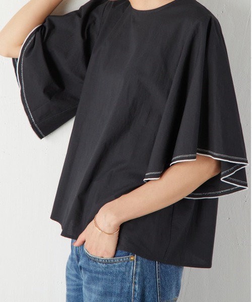 BEARDSLEY(ビアズリー)の「刺繍スリーブプルオーバー(シャツ/ブラウス・レディース・ホワイト/ブラック・FREE)」の18枚目の写真