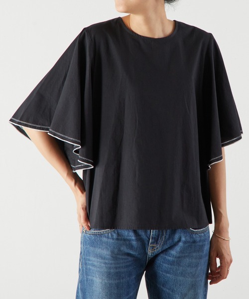 BEARDSLEY(ビアズリー)の「刺繍スリーブプルオーバー(シャツ/ブラウス・レディース・ホワイト/ブラック・FREE)」の19枚目の写真