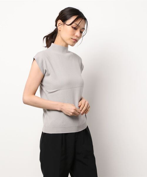 KOBE LETTUCE（コウベレタス）の「モックネックニットトップス（ニット/セーター・レディース・レッド/グレー/ブラック/グレイッシュベージュ/グリーン/パープル・FREE）」の21枚目の写真