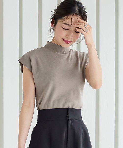 KOBE LETTUCE（コウベレタス）の「モックネックニットトップス（ニット/セーター・レディース・レッド/グレー/ブラック/グレイッシュベージュ/グリーン/パープル・FREE）」の15枚目の写真