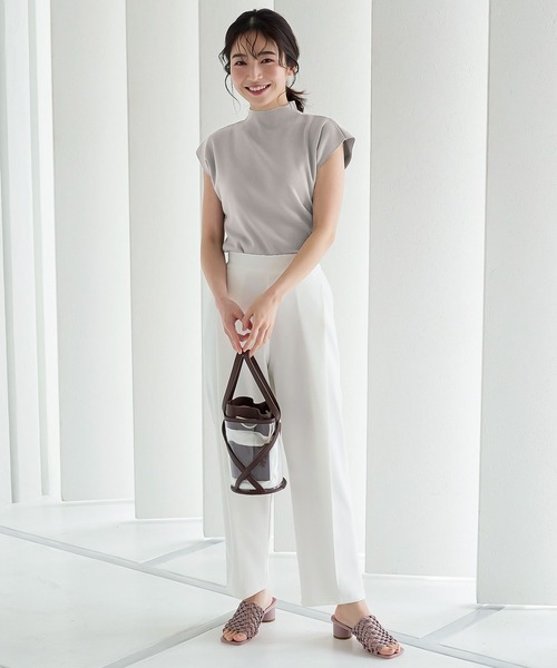 KOBE LETTUCE（コウベレタス）の「モックネックニットトップス（ニット/セーター・レディース・レッド/グレー/ブラック/グレイッシュベージュ/グリーン/パープル・FREE）」の13枚目の写真