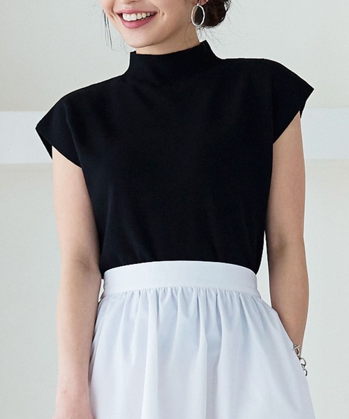 KOBE LETTUCE（コウベレタス）の「モックネックニットトップス（ニット/セーター・レディース・レッド/グレー/ブラック/グレイッシュベージュ/グリーン/パープル・FREE）」の9枚目の写真