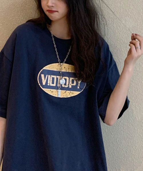 meJane(ミージェーン)の「ビッグシルエットかすれサークルロゴTシャツ【ZOZOTOWN限定】(Tシャツ/カットソー・レディース・ホワイト/ブラック/ネイビー・FREE)」の13枚目の写真