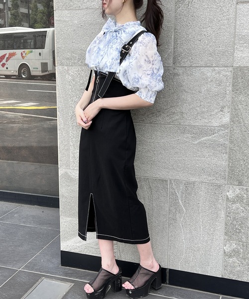 NOMAE(ノーマエ)の「サス付きナロースカート(スカート・レディース・ベージュ/ライトグレー/ブラック・FREE)」の14枚目の写真