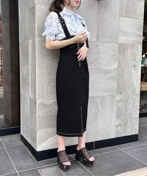 NOMAE(ノーマエ)の「サス付きナロースカート(スカート・レディース・ベージュ/ライトグレー/ブラック・FREE)」の15枚目の写真