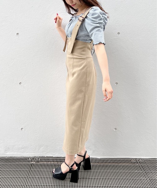 NOMAE(ノーマエ)の「サス付きナロースカート(スカート・レディース・ベージュ/ライトグレー/ブラック・FREE)」の20枚目の写真