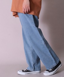 BAYBLO | 【ユニセックス】デニム ワイド パンツ(BL)(デニムパンツ)